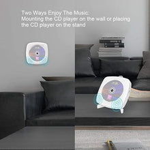 Load image into Gallery viewer, CD Player, Bluetooth HiFi Speaker, USB Flash Player, AUX line-in Audio Boombox, FM Radio, Portable, Wall Mountable and Desk Stand, with Remote Control