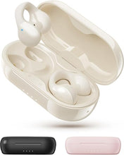 Load image into Gallery viewer, King Lucky i21 Open Ear Clip On Earbuds Wireless Bluetooth Ear Clip Headphones with Mic, Noise Cancelling, Waterproof IPX4, for Small Ears, Perfect for Running, Sports, and Glasses Wearers (White)