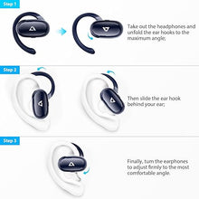 Load image into Gallery viewer, 1Mii Open Ear Headphones, Wireless Sports Earbuds 60 Hours Long Playtime with Charging Case, Snug Fit Bluetooth Earbuds with Rotatable Ear Hooks, ENC Clear Calls Premium Sound IPX4 Waterproof (Blue)
