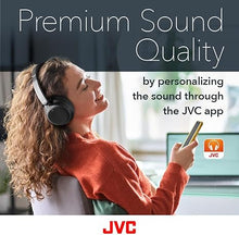 Load image into Gallery viewer, JVC Noise Cancelling Wireless Headphones, Bluetooth 5.3, Upt o 50 Hour Rechargeable Battery, Voice Assistant Compatible, Two-Way Foldable Design - HAS75NB (Black)