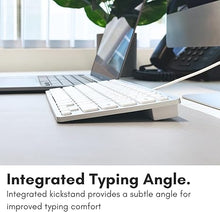 Load image into Gallery viewer, Macally Small Wired Keyboard for Mac and Windows - 78 Scissor Switch Keys Compatible Apple Keyboard - USB Mini Keyboard That Saves Space and Looks Great - Plug and Play Wired Mac Keyboard - Aluminum