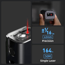 Load image into Gallery viewer, HOZO M-Cube Laser Measuring Tool,164ft/50m,±1/16 inch Accuracy,Rechargeable Modular Laser Measurement Tool for Area,Volume,Pythagorean,Big Number LCD Display | Bluetooth App,Small Laser Tape Measure