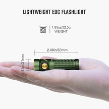 Load image into Gallery viewer, OLIGHT Baton4 Rechargeable EDC Flashlight, LED Pocket Flashlight 1300 Lumens with Magnetic Charging Cable, Small Powerful Bright Flashlight IPX8 Waterproof for Home, Camping and Emergencies (OD Green)