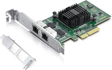 Load image into Gallery viewer, Gigabit 2 Port NIC with Intel I350 Chip, 1Gb Network Card Compare to Intel I350-T2 NIC, Dual RJ45 Ports, PCI Express 2.1 X4, Ethernet Card with Low Profile for Windows/Windows Server/Linux