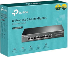 Load image into Gallery viewer, TP-Link TL-SG108-M2 | 8 Port Multi-Gigabit Unmanaged Network Switch, Ethernet Splitter | 2.5G Bandwidth | Plug & Play | Desktop/Wall-Mount | Fanless Metal Design