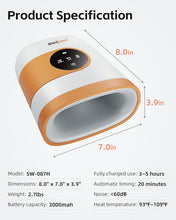 Load image into Gallery viewer, SHINE WELL Cordless Hand Massager with Heat and Compression FSA HSA Eligible,Mothers Day Gifts,Gifts for Her,Birthday Gifts for Women and Men,Hand Massager Machine Relieve Hand Fatigue and Soreness