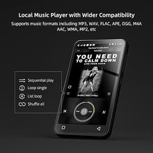 Load image into Gallery viewer, MP3 Player with Bluetooth and WiFi,MP3 Player with Spotify,Spotify Kids,Audible,Pandora,Amazon Music,4" Music Player MP4 Up to 1TB(80GB,Black)