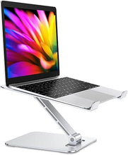 Load image into Gallery viewer, Foldable Laptop Stand, Height Adjustable Ergonomic Computer Stand for Desk, Aluminum Portable Laptop Riser Holder Mount Compatible with MacBook Pro Air, HP, Dell 10-16"
