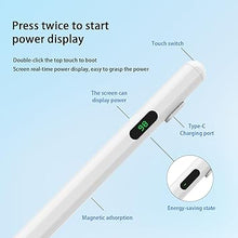 Load image into Gallery viewer, Stylus Pen for Touch Screen, Active Universal Stylus Pen Compatible with iPad/iPhone/Samsung and Other iOS/Android Smartphone and Tablet Devices Tablet Pen with Power Display, White