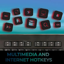 Load image into Gallery viewer, Adesso WKB-4400UB Wireless Desktop Touchpad Keyboard - 2.4GHz RF Wireless Technology, 104-Key Layout, Built-in Trackpad, Multimedia and Internet Hotkeys
