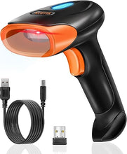 Load image into Gallery viewer, KUIIYER Bluetooth Barcode Scanner, Wireless 2D QR 1D Bar Code Scanners Handheld Barcode Reader with Updated 800 X 600 Pixel CMOS, Plug & Play for Warehouse, Library, Supermarket, Square POS System