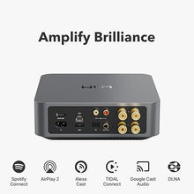 Load image into Gallery viewer, WiiM Amp: Multiroom Streaming Amplifier | Compatible with AirPlay, Google Cast, Alexa | HDMI, Voice Control | Stream from Spotify, Amazon Music, Tidal & More | Space Gray