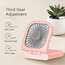 Load image into Gallery viewer, Portable Neck Fan Mini Quiet Handheld Personal Foldable USB Rechargeable Fan Operated for Home Office Outdoor Travel, 3000mAh Power Bank Hands Free Necklace Fans (Black)