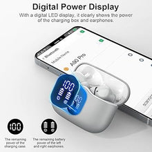 Load image into Gallery viewer, Wireless Earbuds Bluetooth 5.3 Headphones Bass Stereo Ear Buds with Noise Cancelling Mic LED Display in Ear Earphones IP7 Waterproof 36H Playtime for Laptop Pad Phones Sports Workout Grey