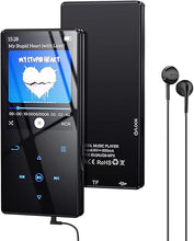 Load image into Gallery viewer, 64GB MP3 Player with Boosted Bluetooth 5.3, Music Player Features HD Speaker, 2.4" Screen, Touch Buttons, Expandable SD Card Slot, Supports FM Radio, Voice Recorder, E-Book, and More