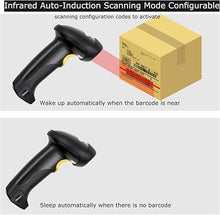 Load image into Gallery viewer, TEEMI Wireless Barcode Scanner Handheld Automatic 1D Laser Rechargeable Bar Code Reader USB Plug and Play with 2.4G Receiver for Windows PC Mac OS Linux (No stand)