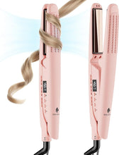 Load image into Gallery viewer, MiroPure 360° Airflow Styler Curling Iron, Titanium Flat Iron Hair Straightener and Curler 2 in 1, Professional Curing Wand with Ionic Aroma Cool Air, 13 Adjustable Temps, Dual Voltage for Long Hair