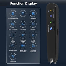 Load image into Gallery viewer, Translation Scanning Pen, High Accuracy 112 Languages Translator Device, Smart Portable High Speed Real Time Touch Translation Pen Scanner, OCR Mobile Reader Scanner