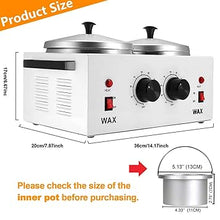 Load image into Gallery viewer, Wax Warmer Double Pot, Professional Electric Heater for Facial, Body, Spa, and Salon, 1.2L Dual Adjustable Temperature with 100 Wooden Craft Sticks, Hair Removal