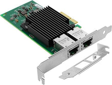 Load image into Gallery viewer, PCIe Ethernet Network Card for Intel X550-T2 ELX550AT Chipset PCIe 3.0 X4 10Gb Dual Port RJ45 LAN Card Support Windows Server/Windows/Linux/VMware/ESX