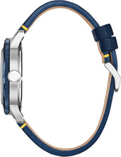 Load image into Gallery viewer, Citizen Eco-Drive Men's Disney Donald Duck Watch, Blue IP Stainless Steel on Blue Leather Strap, 3-Hand Day Date, Luminous, 44mm (Model: AW0075-06W)