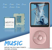 Load image into Gallery viewer, AGPTEK A02S 16GB MP3 Player, 70 Hours Playback Lossless Sound Music Player, Supports up to 128GB, Rose Gold