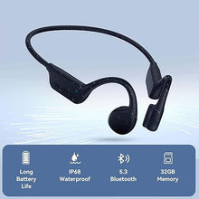 Load image into Gallery viewer, NANKA Runner Pro2 Bone Conduction Headphones, Swimming Headphones with MP3 Player Built-in 32G Memory for Swimming
