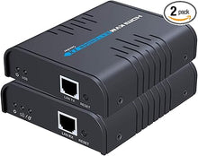 Load image into Gallery viewer, AGPTEK USB HDMI KVM Extender Over Single Cat 5/5E/6/7 Ethernet Cable- Signal Extension Up to 120m/365Ft- USB Keyboard Mouse Support- Adapter for Residential/Commercial Use