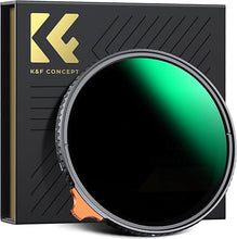Load image into Gallery viewer, K&F Concept 77mm Putter Variable ND Filter ND2-ND400 (1-9 Stops) 28 Multi-Layer Coatings Import AGC Glass Adjustable Neutral Density Filter for Camera Lens (Nano-X Series)