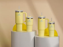 Load image into Gallery viewer, Stanley Quencher H2.0 FlowState Stainless Steel Vacuum Insulated Tumbler with Lid and Straw for Water, Iced Tea or Coffee, Smoothie and More, Pomelo, 14oz