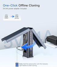 Load image into Gallery viewer, Inateck M.2 NVMe Dual-Bay SSD Enclosure, SSD Cloner with Cooling Fan, 10Gbps USB-C NVMe Docking Station for NVMe SSDs PCIe 2230/2242/2260/2280 (M Key & B+M Key), SA02005