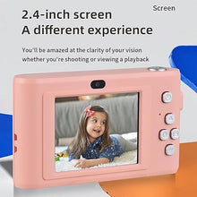 Load image into Gallery viewer, Acuvar 4K 50MP Digital Camera, Auto Focus Kids Camera Selfie with Front and Rear Dual Lenses, 32GB Card,16X Digital Zoom, Compact Travel Vlogging Video Camera Gift for Kid Teen Beginner (Pink)