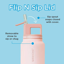 Load image into Gallery viewer, GROSCHE Alpine Flip n' Sip 40 oz Insulated Water Bottle - Stainless Steel, Leakproof Flask with Straw - Perfect for Gym, Travel & Outdoor Use - Keeps Water Cold up to 60 hrs - Rose Pink