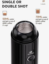 Load image into Gallery viewer, Portable Espresso Coffee Maker Electric Expresso Maker Self Heating Battery Powered, 19 Bar Pressure, Coffee Machine with Ground Coffee & NS Capsule for Travel, Camping, RV, Hiking, Office (Black)