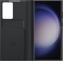 Load image into Gallery viewer, SAMSUNG Galaxy S23 Ultra S-View Wallet Phone Case, Protective Cover w/Card Holder Slot, Finger Tap Clear Window, US Version, EF-ZS918CBEGUS, Black
