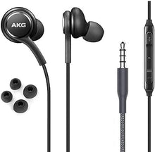 Load image into Gallery viewer, Samsung AKG Earbuds Stereo Headphones 3.5mm for Samsung Galaxy S10 S10e S9 S8 Plus A31 A71 Wired Earphones - Designed by AKG - with Microphone and Volume Buttons (Black)