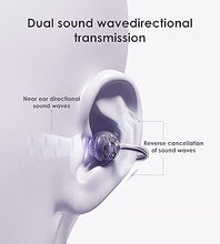 Load image into Gallery viewer, King Lucky Clip on Earbuds Open Ear Wireless Bluetooth 5.4 Headphones with Mic,50H Play,Noise Cancelling,Waterproof,Sports Ear Buds,Comfortable for Small Ears & Glasses Wearers,Workouts (Purple)