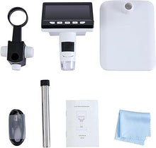 Load image into Gallery viewer, Koolertron 4.3 inch IPS Digital Microscope,1080P 50-1000X Magnification Handheld Digital Microscope with 32g TF Card,8 LED Light,Rechargeable Battery Microscope for Coins/Plant/Rock/PCB Soldering