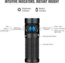 Load image into Gallery viewer, OLIGHT Baton 4 Rechargeable EDC Flashlight, LED Pocket Flashlight 1300 Lumens with Magnetic Charging Cable, Small Powerful Bright Flashlight IPX8 Waterproof for Home, Camping, and Emergencies (Black)