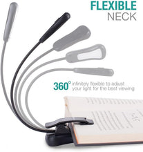 Load image into Gallery viewer, Vekkia/LuminoLite Rechargeable Book Light, Reading Lights for Books in Bed, 3 Colortemperature × 3 Brightness, Clip on Book, Up to 70 Hours Lighting, Great for Readers, Travel (Black)