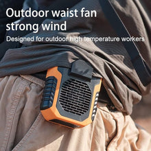 Load image into Gallery viewer, Outdoor 4 In 1 Function USB Waist Fan Belt Fan Clip On Personal Necklace Cooling Work Clothes Fan,3 Speed, Strong Airflow (Green)
