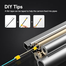 Load image into Gallery viewer, 50FT Triple Lens Sewer Camera, DEPSTECH Borescope with 5" IPS Screen, 1080P Endoscope Camera with Light, Flexible Snake Inspection Camera for Wall, Plumbing, Automotive Engine Inspect