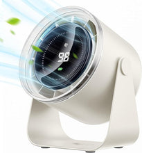 Load image into Gallery viewer, WSKEN Desk Fan with Battery Operated, Quiet Digital Display Portable Fan for Office, Bedroom, Kitchen, Home, Outdoor, 100 Speeds 115° Tilt Small Travel Camping Table Fan, White