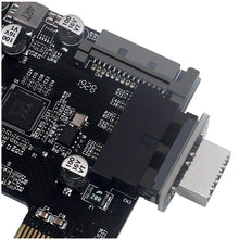 Load image into Gallery viewer, COMeap USB 3.2 Gen 1 to USB 3.2 Gen 2 Header Adapter, USB 3.1 Type-E Key-A to USB 3.0 20 Pin Header Converter for Type C Motherboard (Vertical Type)