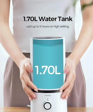 Load image into Gallery viewer, raydrop Cool Mist Humidifiers for Home Babies, 1.70 L Quiet and Small Ultrasonic Humidifier for Bedroom Nightstand, Space Saving, Auto Shut Off - (0.45 Gallon, US 110 V)