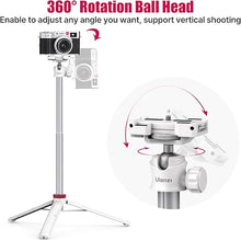 Load image into Gallery viewer, ULANZI MT-44 Extendable Phone Tripod, 59" Selfie Stick Phone Vlog Tripod Stand with 2 in 1 Phone Clip, 360° Ball Head Camera Tripod for iPhone Sony Canon Action Camera, Lightweight for Travel White