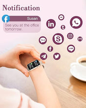 Load image into Gallery viewer, Smart Watches for Women, LYNN2 Fitness Tracker with Heart Rate Monitor Blood Oxygen/Sleep Tracker Pedometer, Slim Women Digital Watch for iOS/Android Phones Waterproof (Pink)