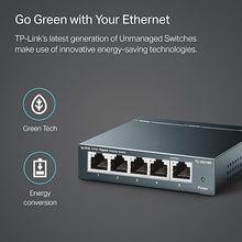 Load image into Gallery viewer, TP-Link TL-SG105, 5 Port Gigabit Unmanaged Ethernet Switch, Network Hub, Ethernet Splitter, Plug & Play, Fanless Metal Design, Shielded Ports, Traffic Optimization,Navy Blue