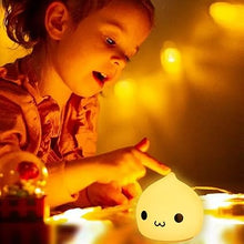 Load image into Gallery viewer, ZKLiLi Night Light for Kids, Cute Lamp Dumpling Light Birthday Gifts for Girls Boys, Kawaii Nightlight Silicone Portable Nursery Battery Powered Animal Night Lights for Baby Toddler Teen Bedrooms