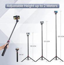 Load image into Gallery viewer, ULANZI MT-79 Extendable Tripod Aluminum, 81" Portable Adjustable Light Stand with 1/4" Screw, 360° Ball Head Camera Phone Tripod for Camera Video Light Smartphone, Lightweight for Travel